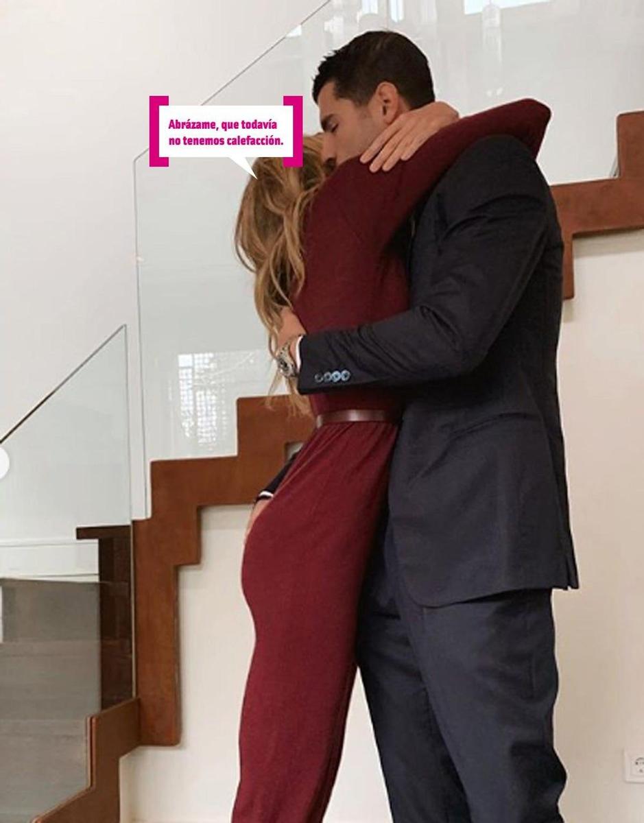 Morata y Alice en su nueva casa