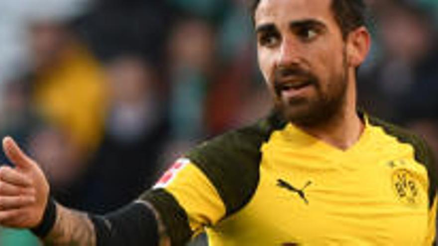 Paco Alcácer con el Dortmund.