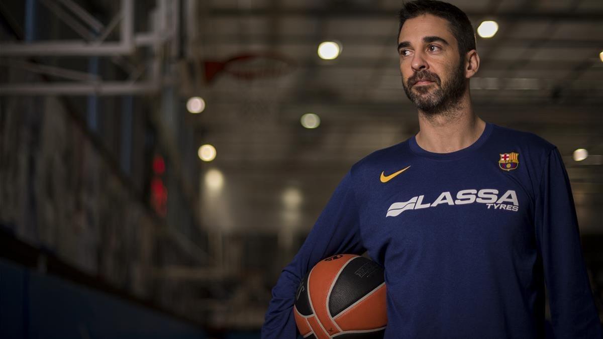 Juan Carlos Navarro, este martes en la Ciutat Esportiva del Barça en Sant Joan Despí.