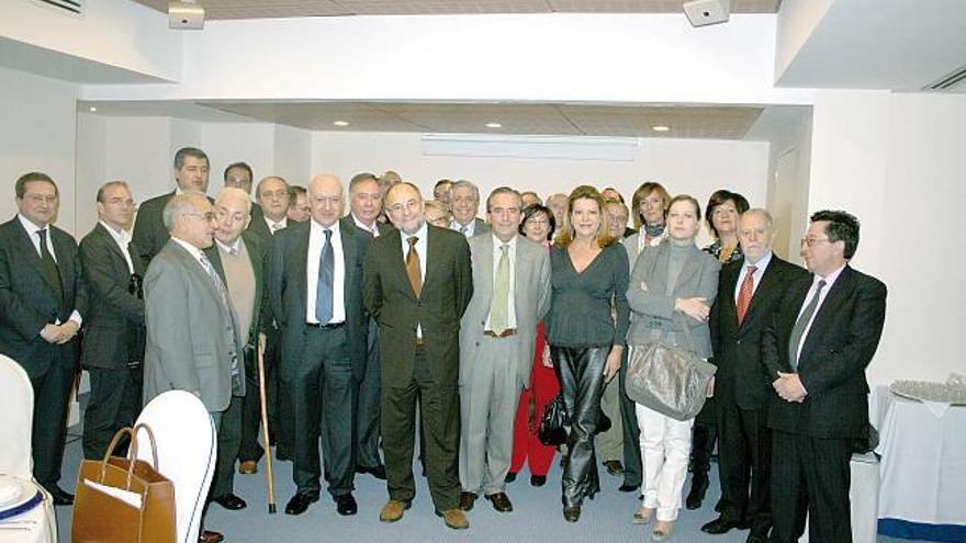 El alcalde de Ourense, Francisco Rodríguez, durante el encuentro que mantuvo ayer con empresarios gallegos afincados en Madrid.