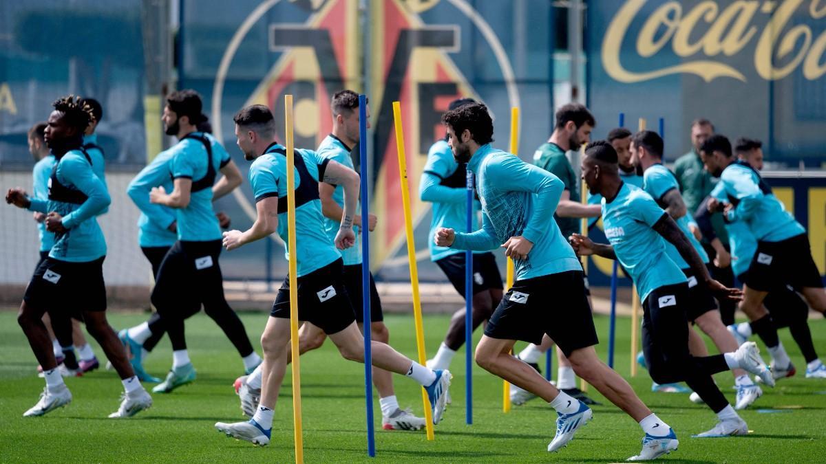 El Villarreal, en su último entrenamiento de este martes