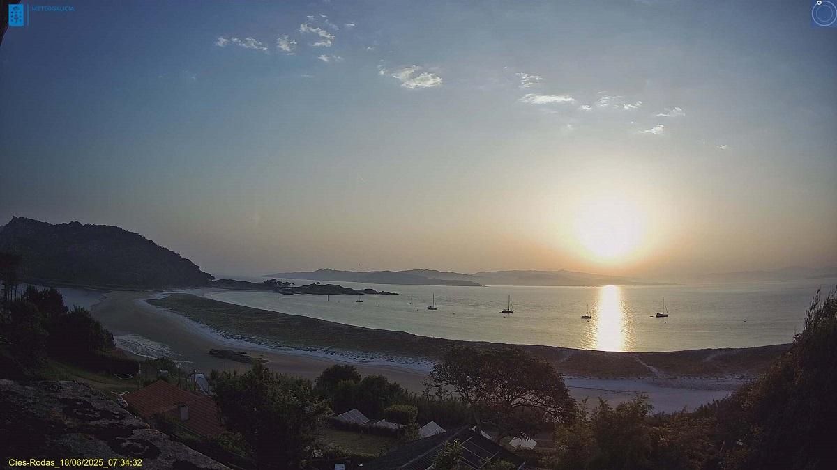 Amanecer desde las Cíes, esta mañana