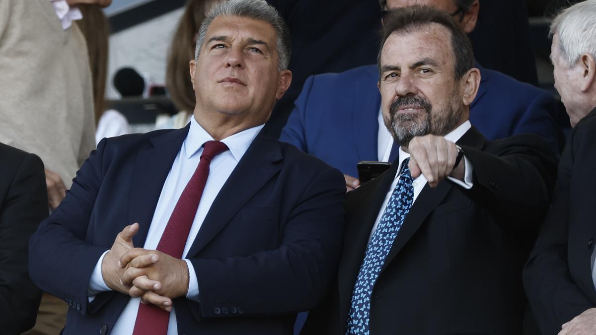 Joan Laporta y Ángel Torres.