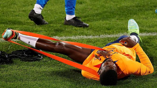 Umtiti fue operado el pasado mes de enero de su fractura en el quinto metatarsiano del pie derecho, que se hizo en un entrenamiento.