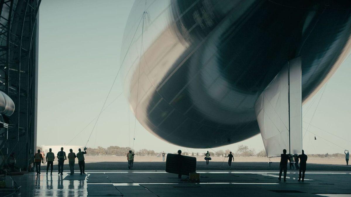 Globo estratosférico de Sceye en su base de Nuevo México.