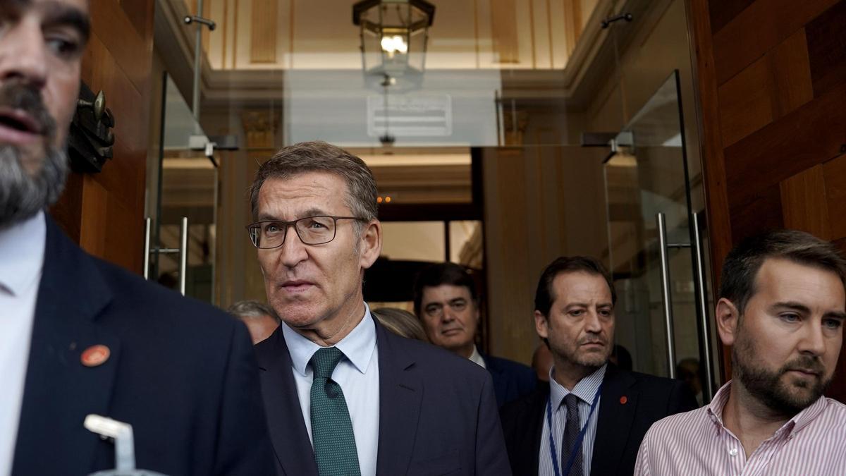 Alberto Núñez Feijóo, PP, en el Congreso de los Diputados.