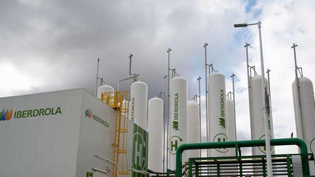 Vista de la planta de hidrógeno verde de Iberdrola en Puertollano