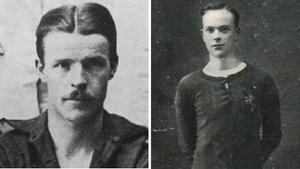 Charles y Percival Wallace, jugadores del FC Barcelona