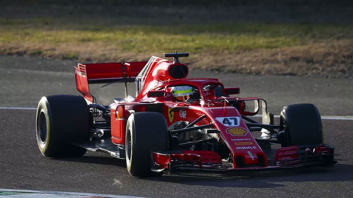 Mick Schumacher, durante un test para Ferrari en Fiorano