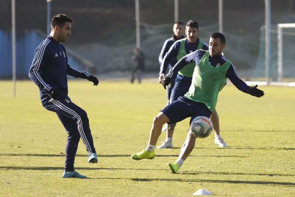 Entrenamiento del Oviedo en El Requexón