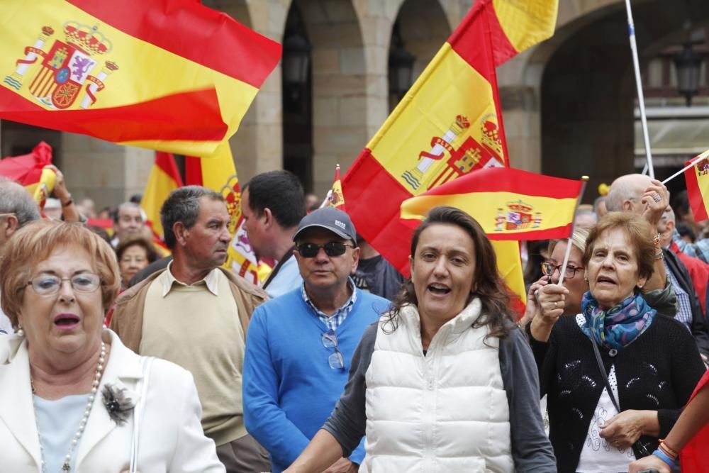 Manifestación en Gijón por la unidad de España