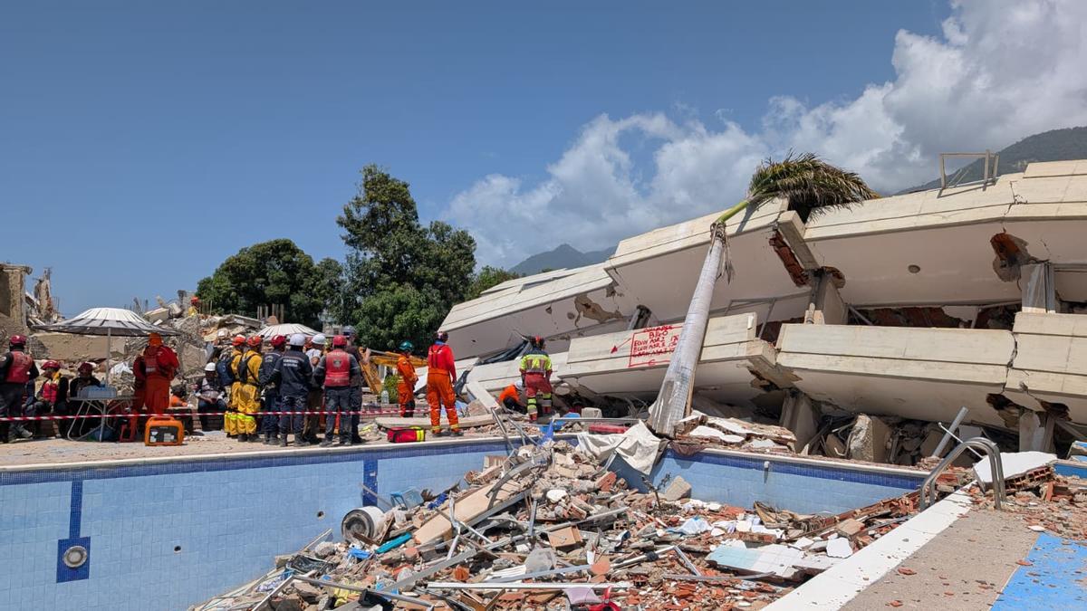 Ayuda humanitaria española en Venezuela en un complejo de pisos