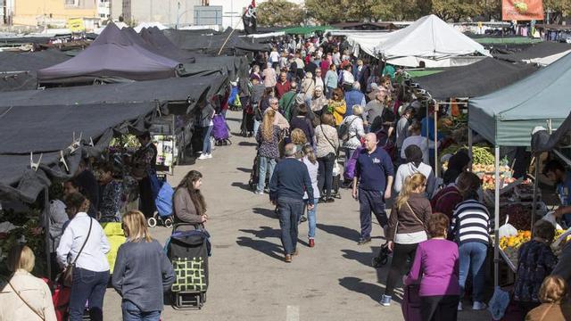 El mercadillo de Teulada, al declararse la pandemia por coronavirus