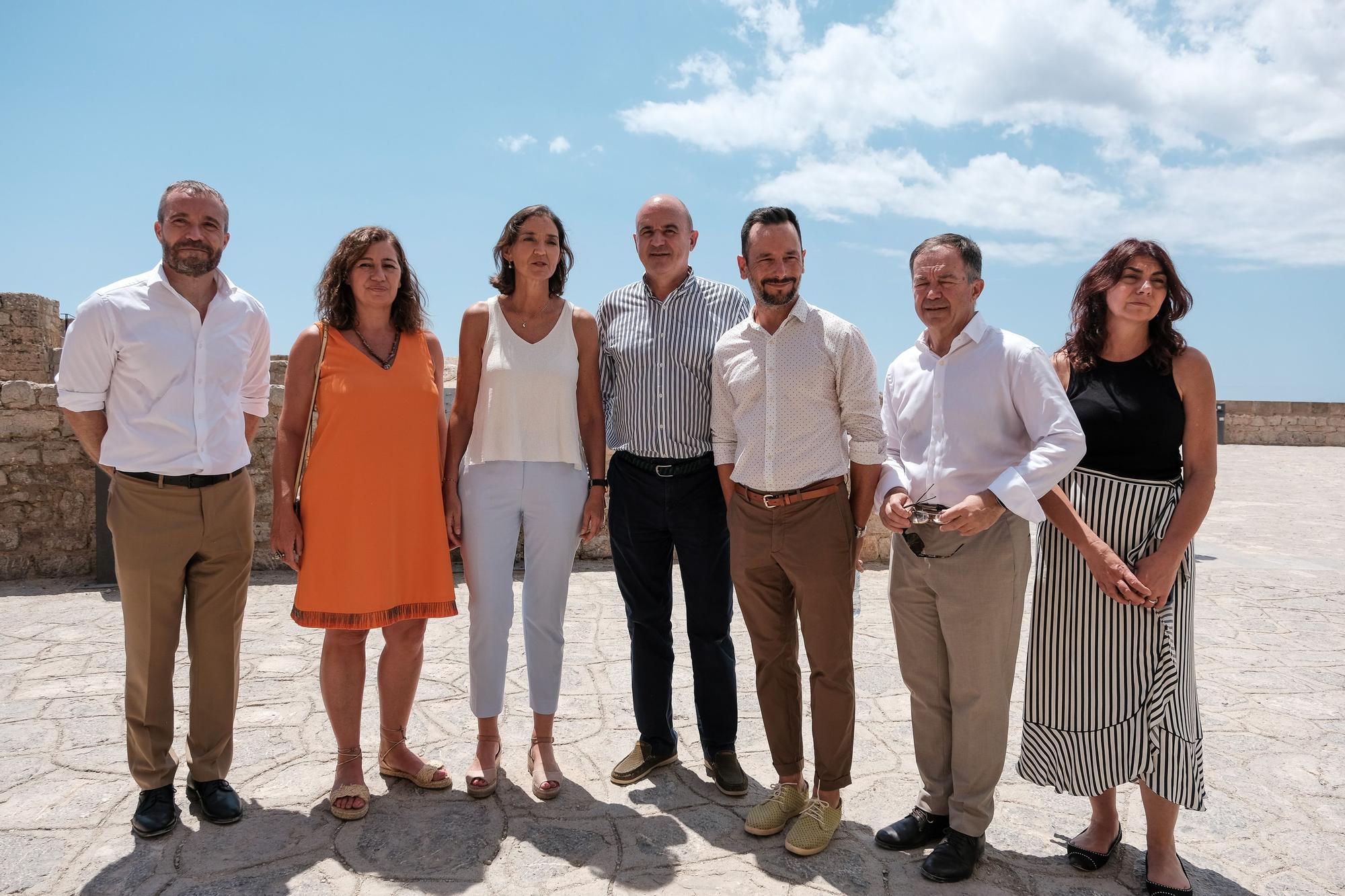 Así ha sido la visita de la ministra Reyes Maroto a las obras del Parador de Ibiza.