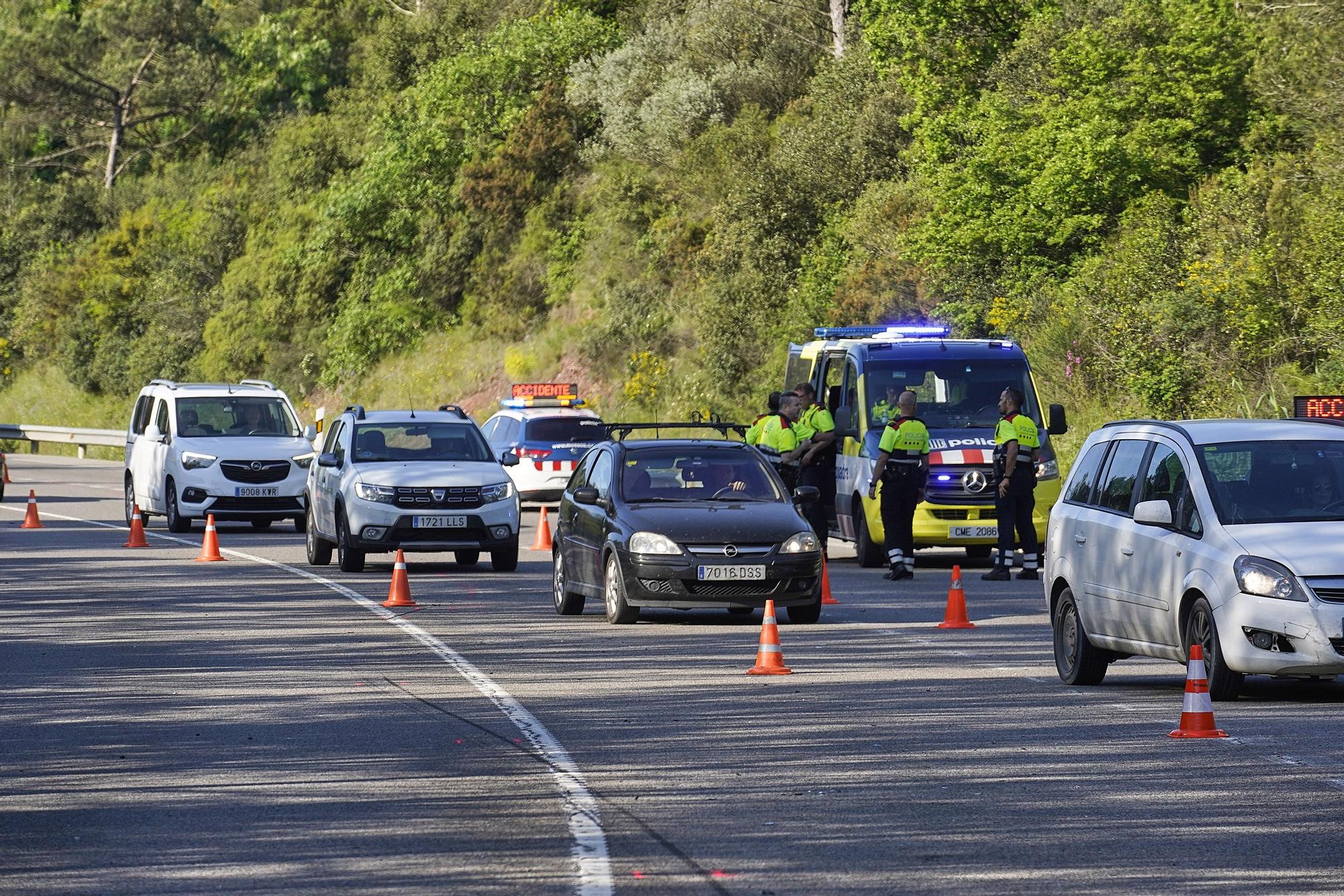 Accident de trànsit amb 4 ferits a la variant de Girona