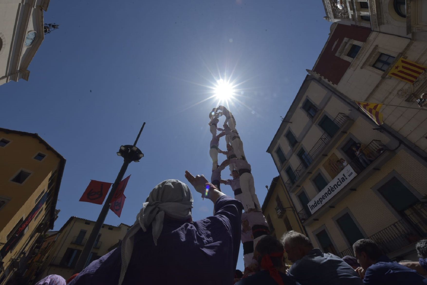 Els Castellers de Berga descarreguen el primer 5 de 7 de la temporada