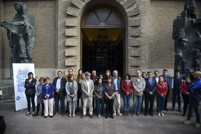 Protestas en repulsa a la agresión ocurrida en Zaragoza