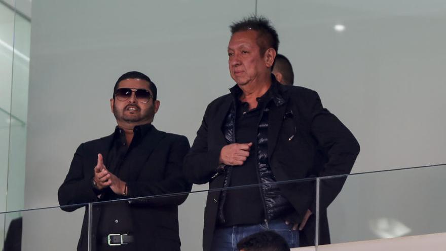 Peter Lim, en el palco de Mestalla.