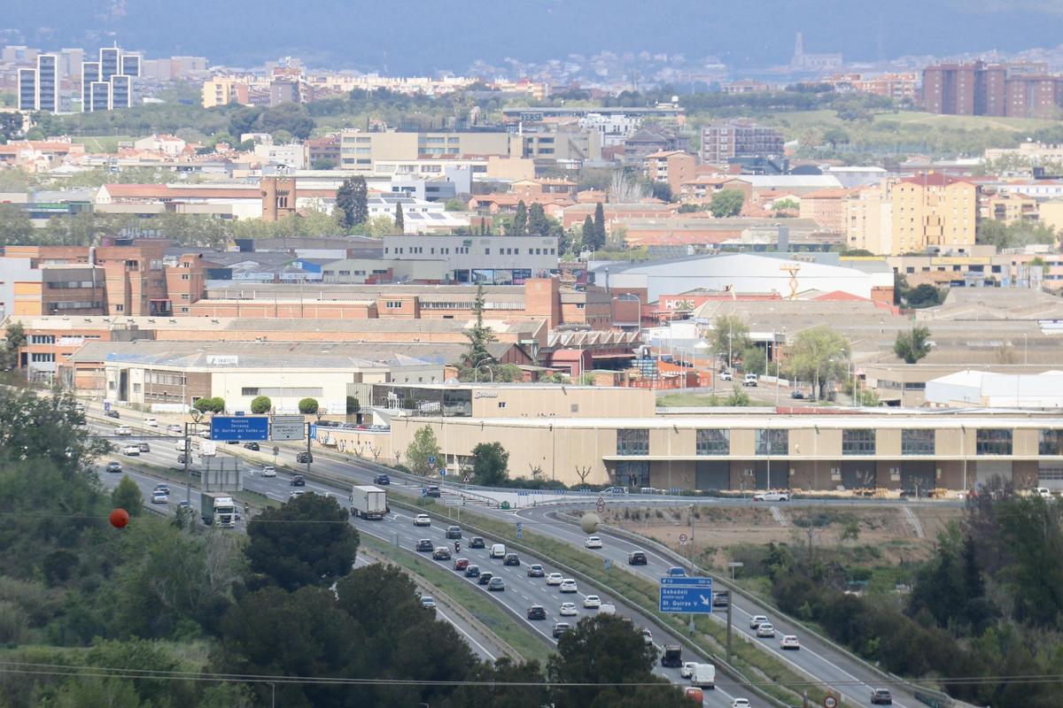 Vista aéra de una de las entradas de Sabadell
