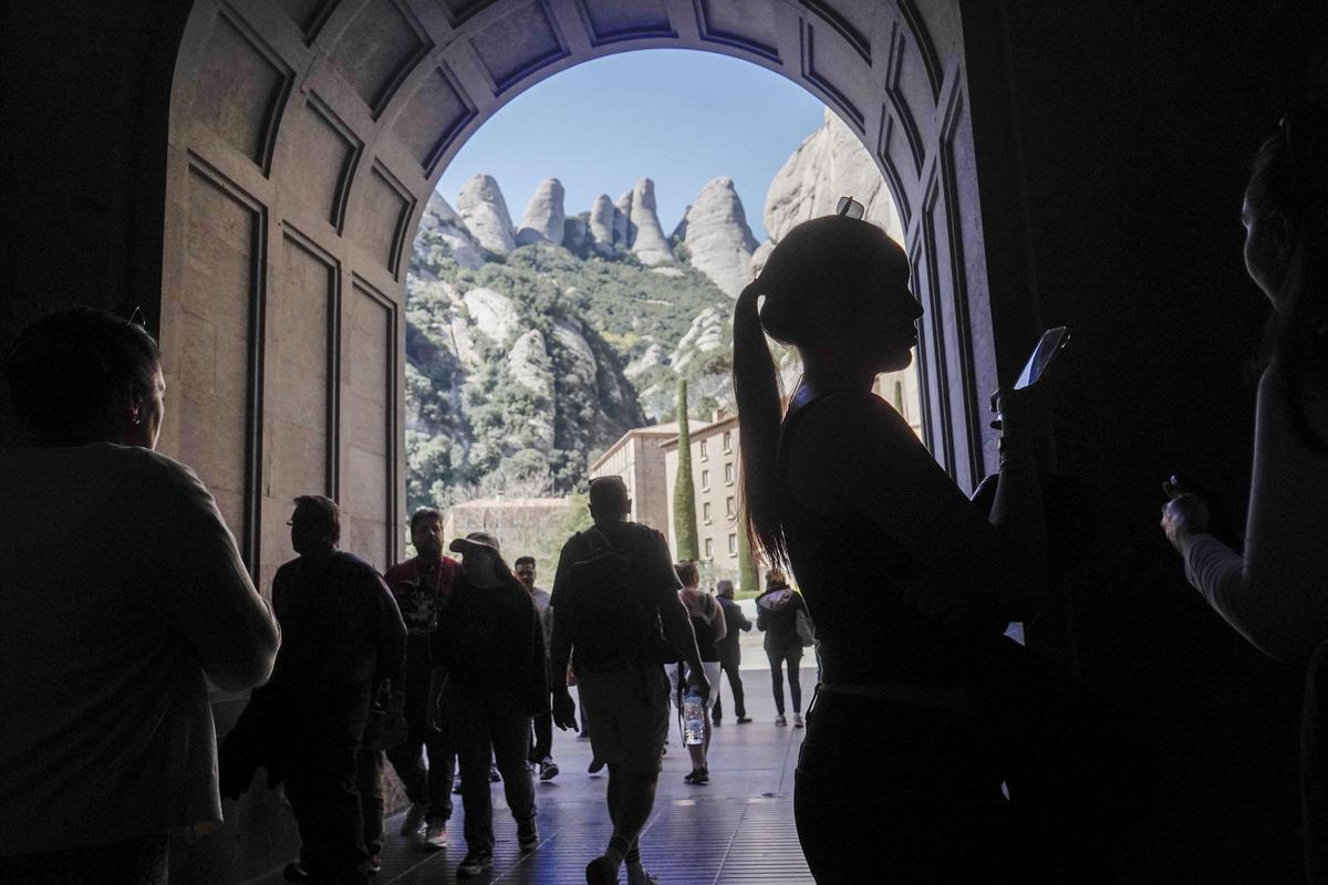 Turistes aquest cap de setmana a Montserrat