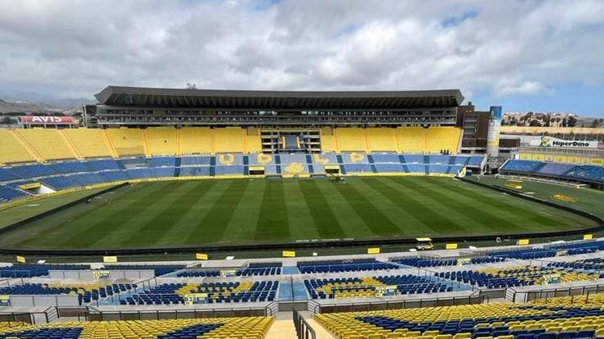 Imagen panorámica del césped del Gran Canaria.