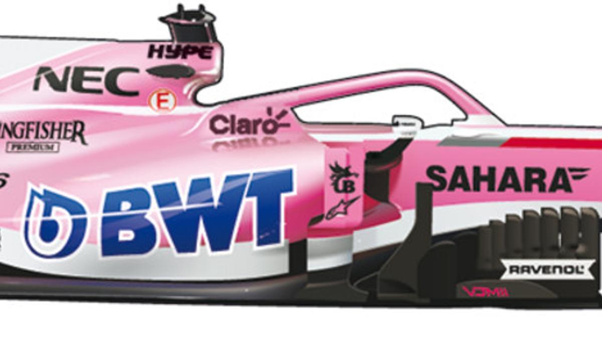 Así es el coche de Force India para el Mundial de F1 de 2018