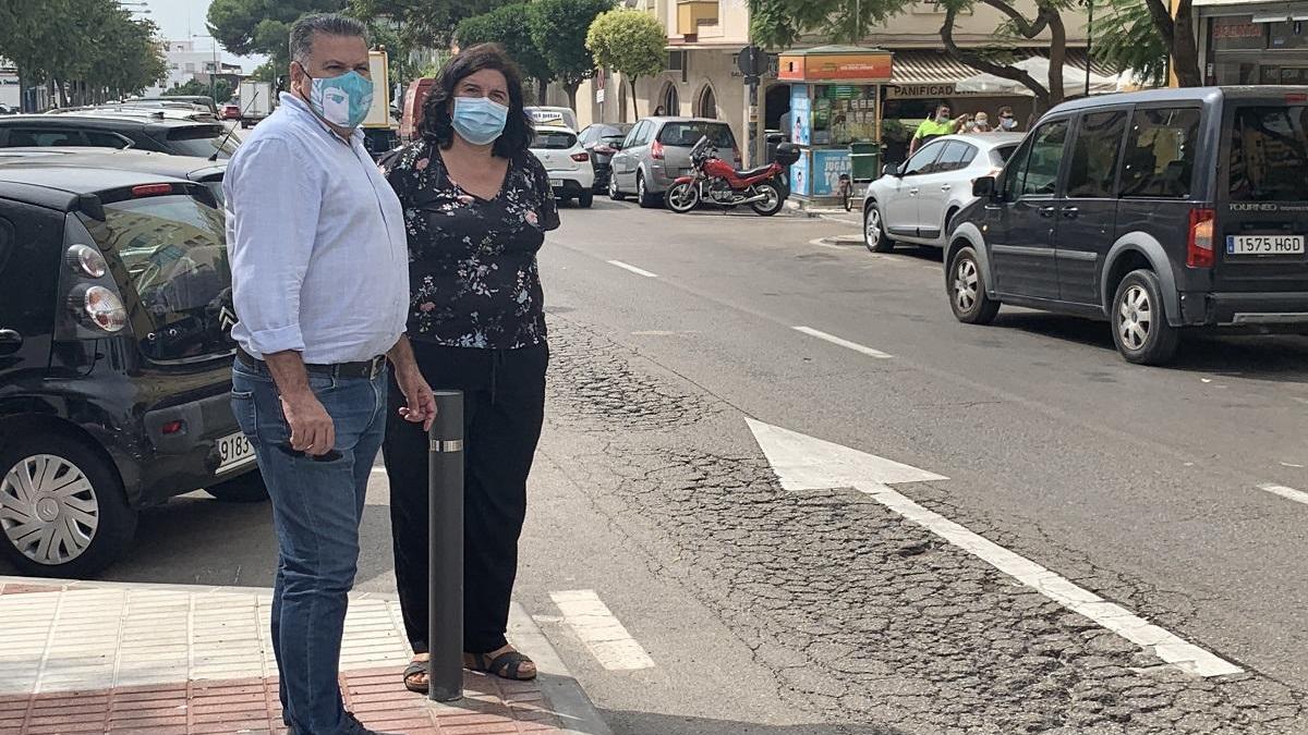 El teniente alcalde de San Pedro, durante una visita a las actuaciones.