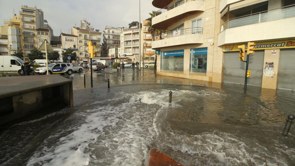 Temporal de llevant a Blanes