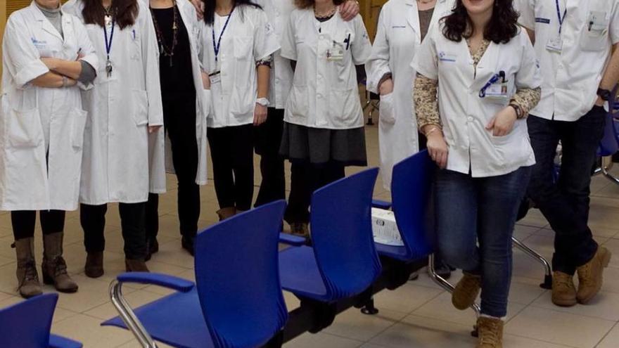 Miembros del equipo de enfermeria del centro de salud de Contrueces (Gijón).