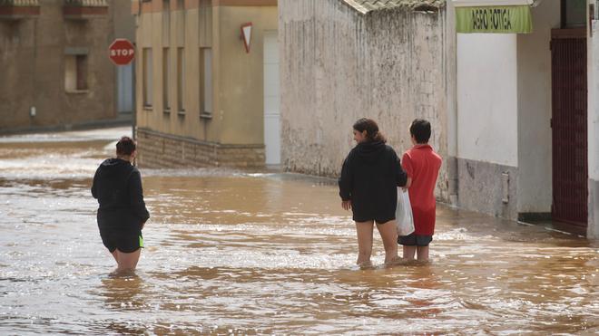 Intensas lluvias en Alcanar y Santa Bàrbara (Montsià)