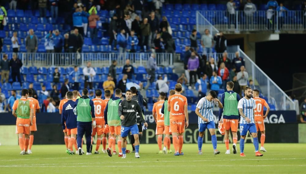 El partido entre el Málaga y el Oviedo, en imágenes