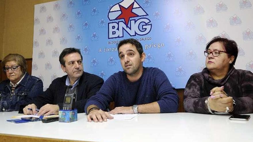 Nóvoa, Bará, Carbón y Ferradás en la rueda de prensa. // Bernabé/J.L.