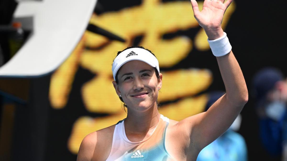 Muguruza celebra su victoria contundente ante Clara Burel