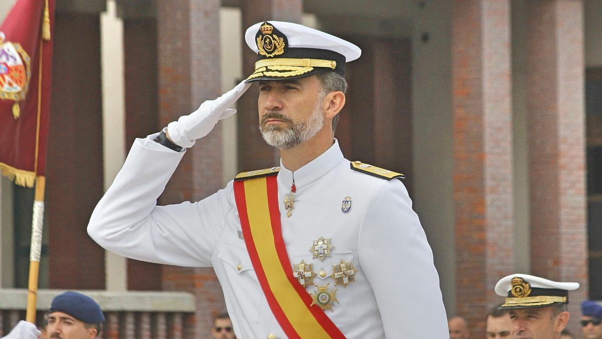 Felipe VI, en los actos de la Escuela Naval