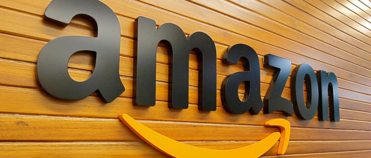 FILE PHOTO: The logo of Amazon is pictured inside the company&#039;s office in Bengaluru