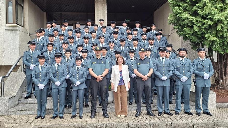 La Guardia Civil de Asturias incorpora a 59 guardias alumnos en prácticas y Lastra les pide "que se mezclen con la ciudadanía"
