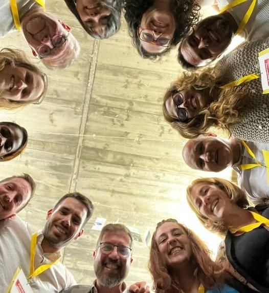 L'equip electoral d'ERC en una imatge de grup que ha resultat icònica per la formació
