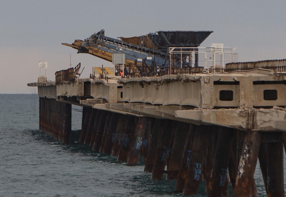 Inicio de las obras en el Pantalán del Port de Sagunt.