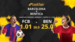 FC Barcelona Femenino vs. SL Benfica Femenino: horario, TV, estadísticas, clasificación y pronósticos