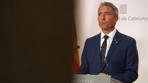 Josep Gonzàlez-Cambray, durante una rueda de prensa en el Palau de la Generalitat.