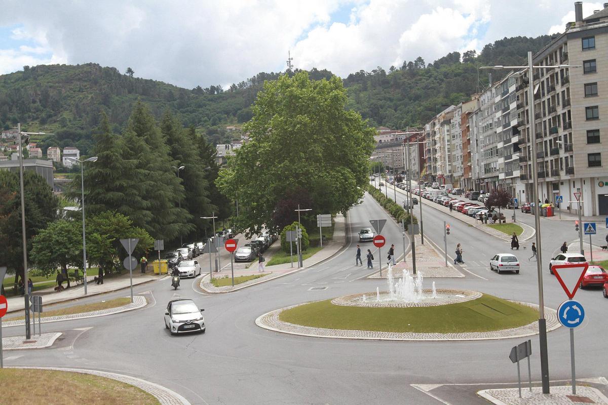 Tramos de avenida Otero Pedrayo en la que irá el primer refugio climático