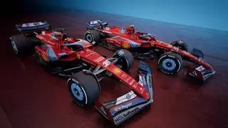 Quien paga manda: los 13 logos de HP del controvertido Ferrari azul de Sainz