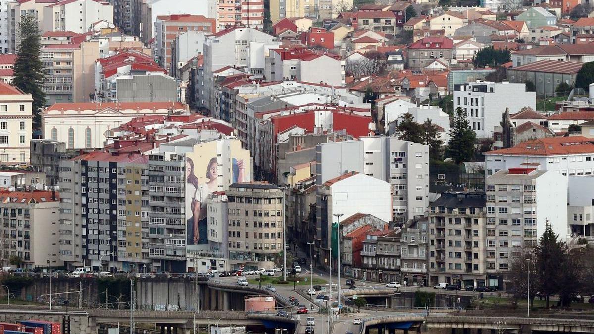 Vista general del barrio de Teis.
