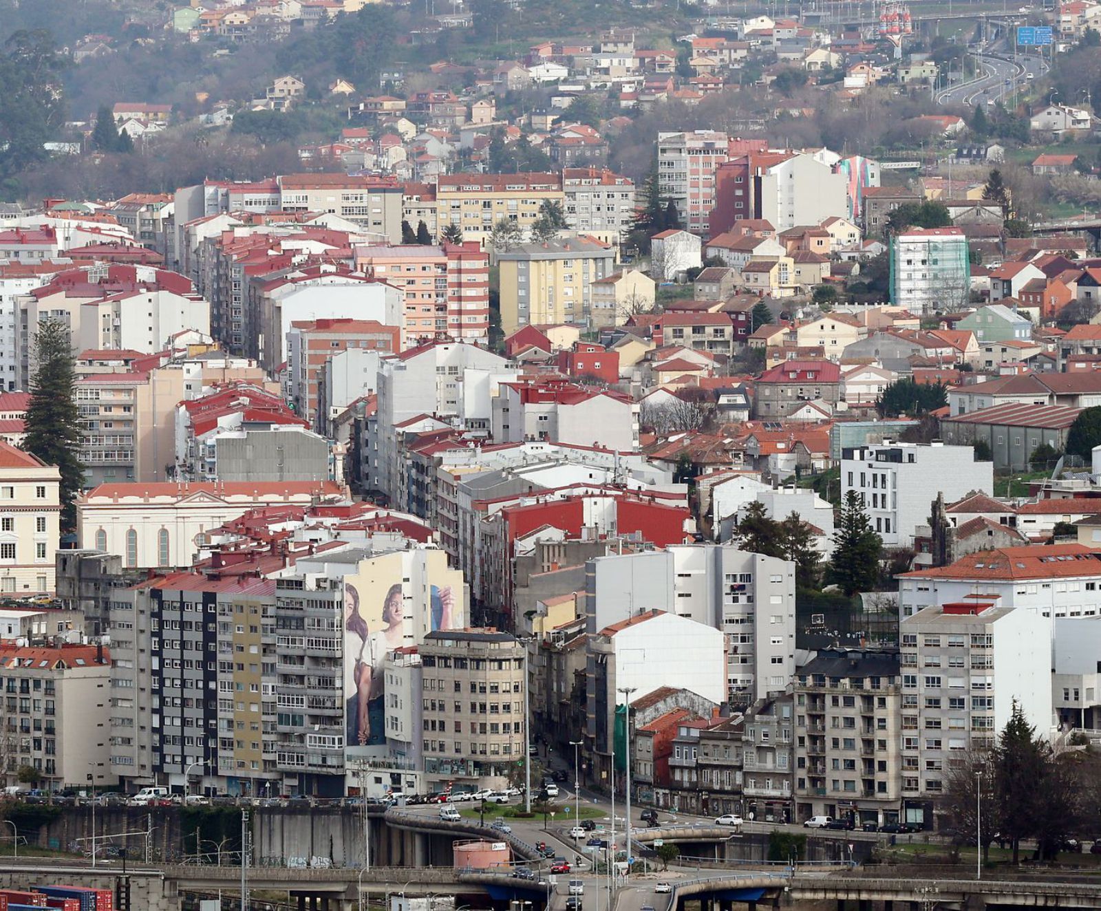 Vista general del barrio de Teis