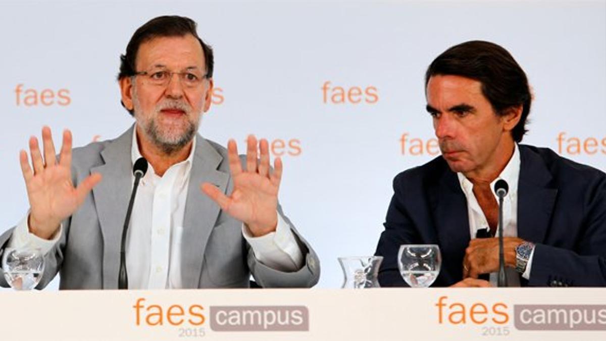 José María Aznar y Mariano Rajoy