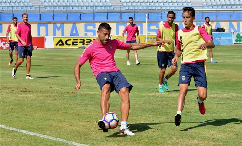 Fase final del entrenamiento de la UD Las Palmas