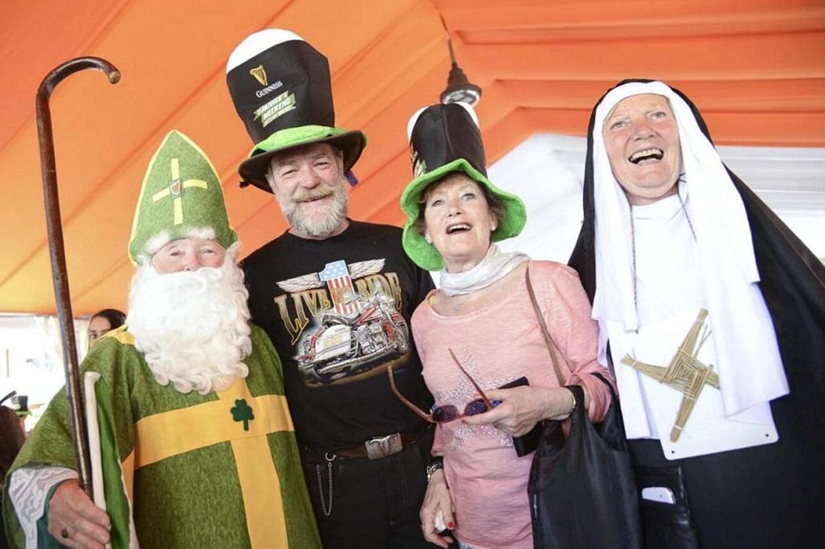 Irlandeses en la celebración del Día de San Patricio.