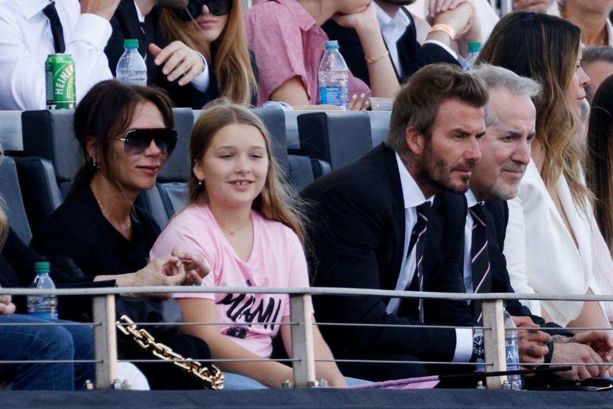 David, Victoria y Harper Beckham