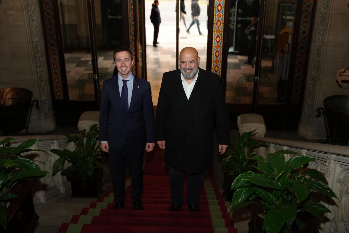 Llorenç Galmés y Jaime Martínez, este jueves en el Consell.