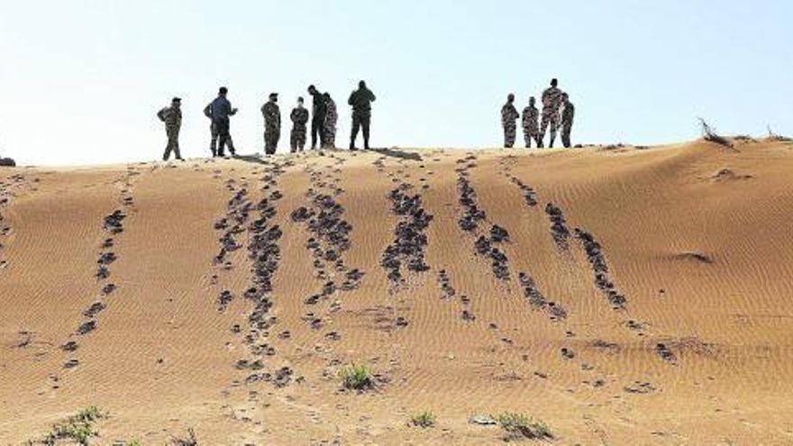 Militares en el desierto saharaui. 